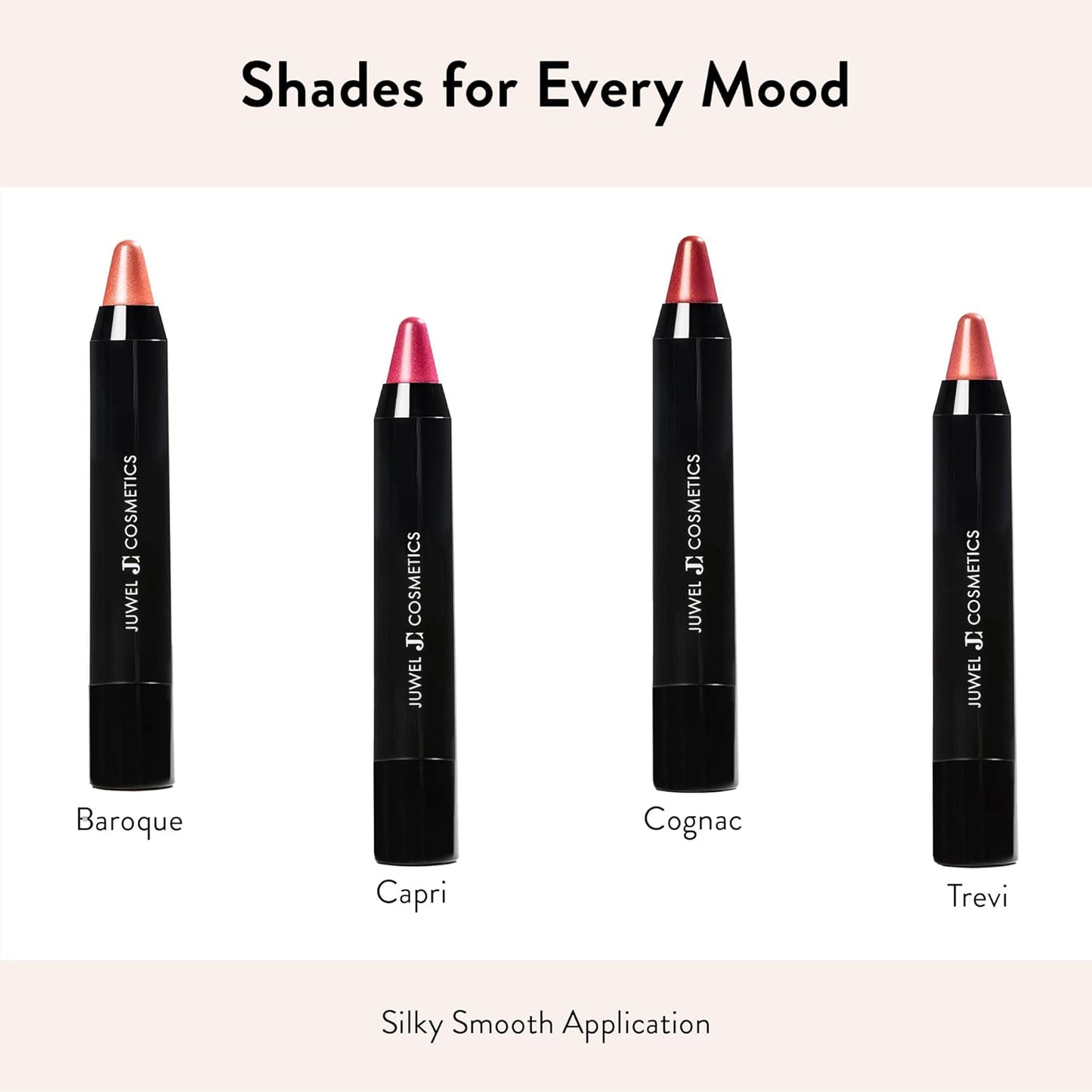 Juwel Cosmetics Retractable Lip Crayon, High Shine Long Lasting Lip Liner with Vitamins C & E, Shea & Cocoa Butter, Ultra Smooth Full Coverage Lipstick with Antioxidant Protection, Baroque