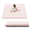 1.5" Thick Baby Play Mat for Floor, 50x50 Playpen Mat, Pro Soft Flannel Foam Mats Toddler Infant Kids Crawling for Nursery Rug Playroom Living Room Waterproof Easy Care Non-Slip (Baby Pink)