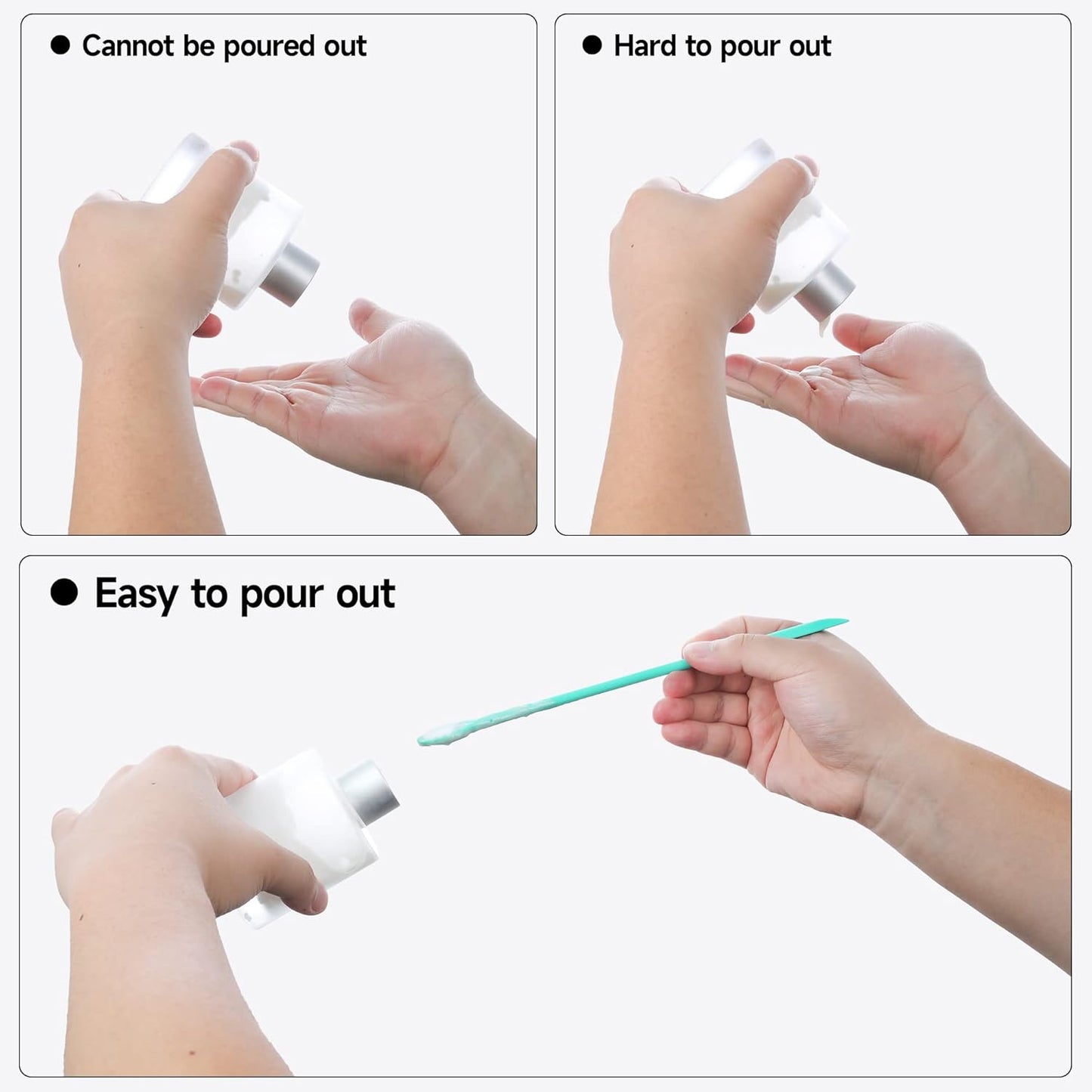 Mini Spatula Silicone Spatula Set - 4pcs Small Makeup Scrapers for Cosmetics, Reusable Beauty Tiny Tools, Thin Jar Scraper, Get the Last of the Makeup Out of the Bottle(Multicolor)