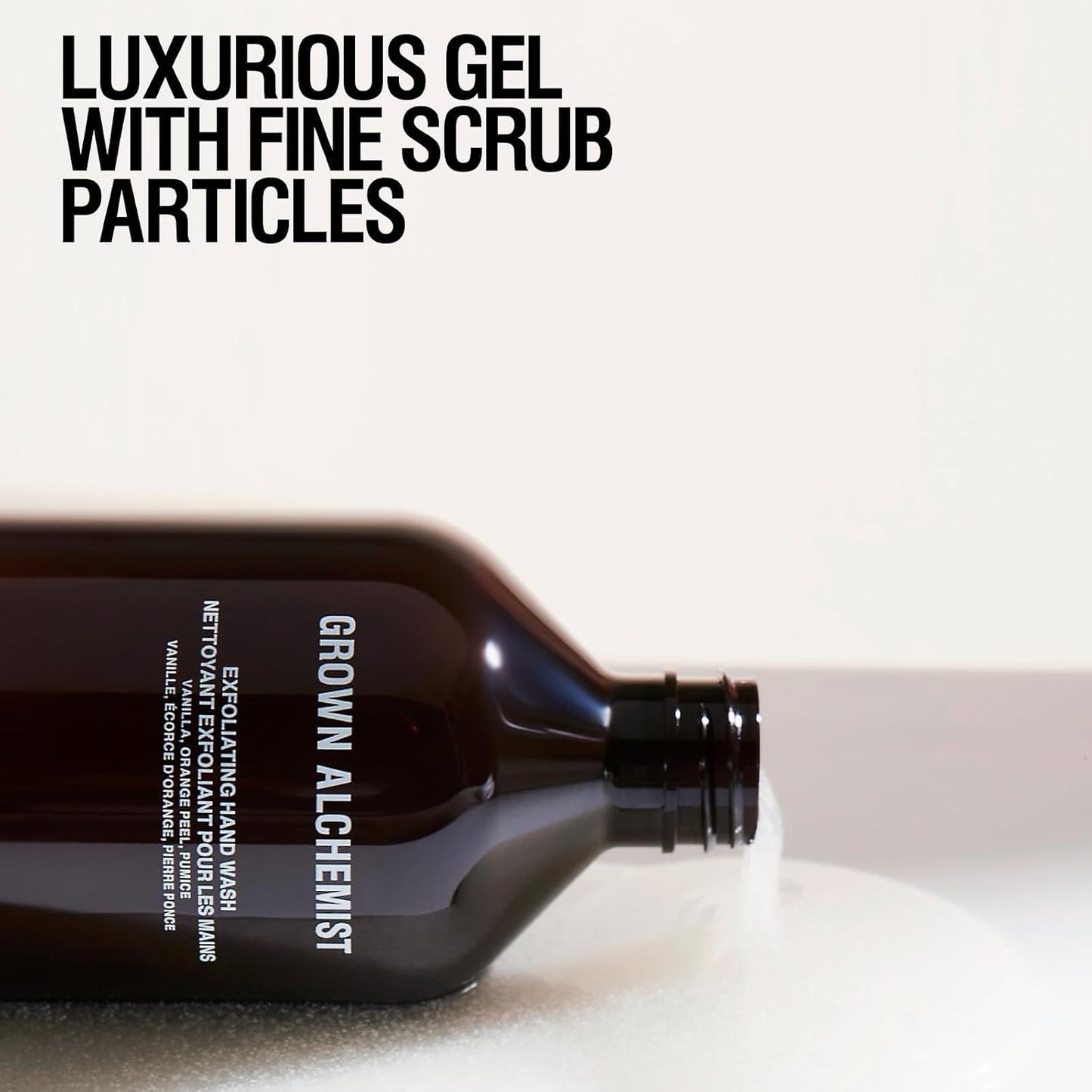 Grown Alchemist Exfoliating Hand Wash. Vanilla, Orange Peel + Pumice & Aloe. Gentle Cleanser Softens & Revitalizes Skin, 16.9 Ounce (500mL).