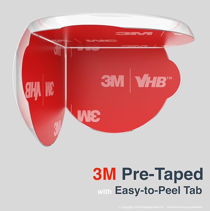 Roving Cove Clear Corner Protector, Pre-Taped 3M Adhesive, Easy-to-Peel Tab, No Odor, No Residue, Baby Proofing Furniture Safety Bumper Guards, Pack of 8