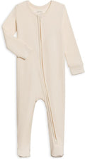 Colored Organics Baby Zip-Up Footed Sleeper with 2-Way Zipper - Newborn Organic Cotton Pajamas