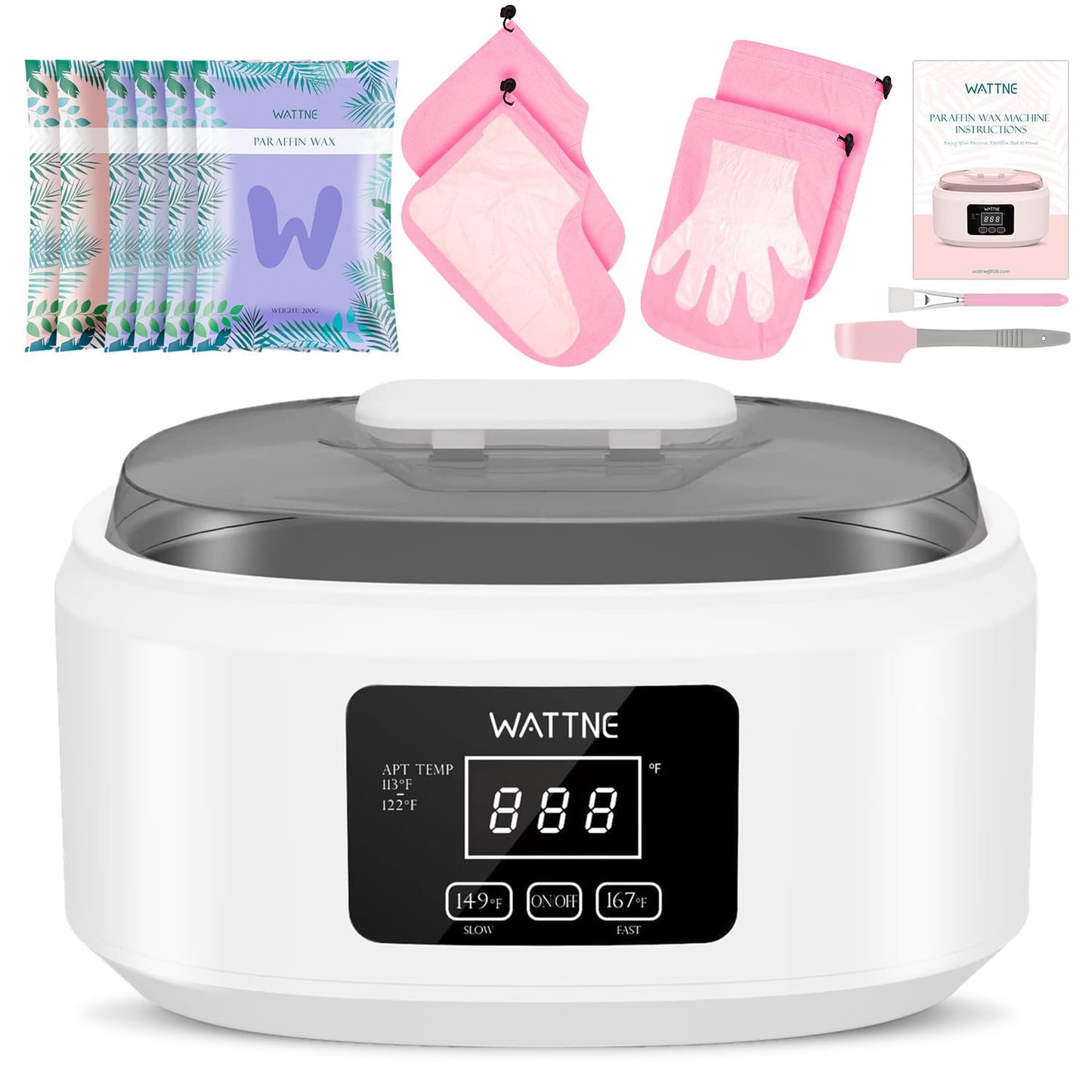 Paraffin Wax Machine for Hand and Feet -Paraffin Wax Warmer Moisturizing Kit Auto-time and Keep Warm Paraffin Hand Wax Machine for Arthritis (White)