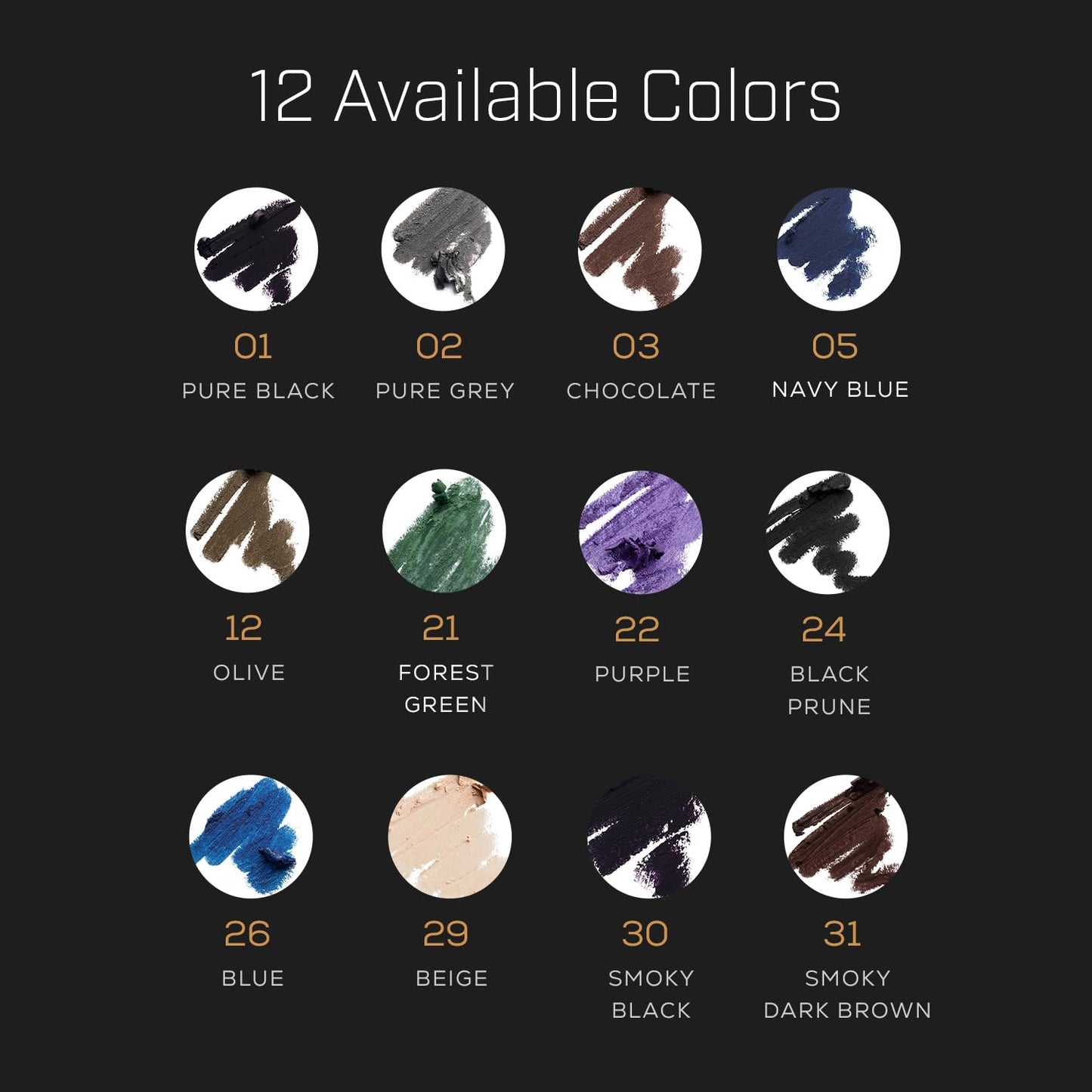 Radiant Professional Waterproof Eyeliner Pencil - Eyeliner Waterproof Smudge Proof for Woman - Long Lasting Under Eye Pencil for Smoky Eye - Soft Waterline Eye liner Smudger Tool, Navy Blue (05)