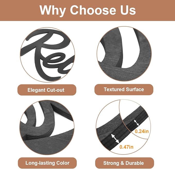 Personalized Wooden Name Sign, Custom Wood Family Baby Name Signs for Nursery Kids Room Wall Decor - Perfect Gifts for Birthday Party, Wedding, Housewarming, Christmas (Multiple Sizes, Fonts & Colors)