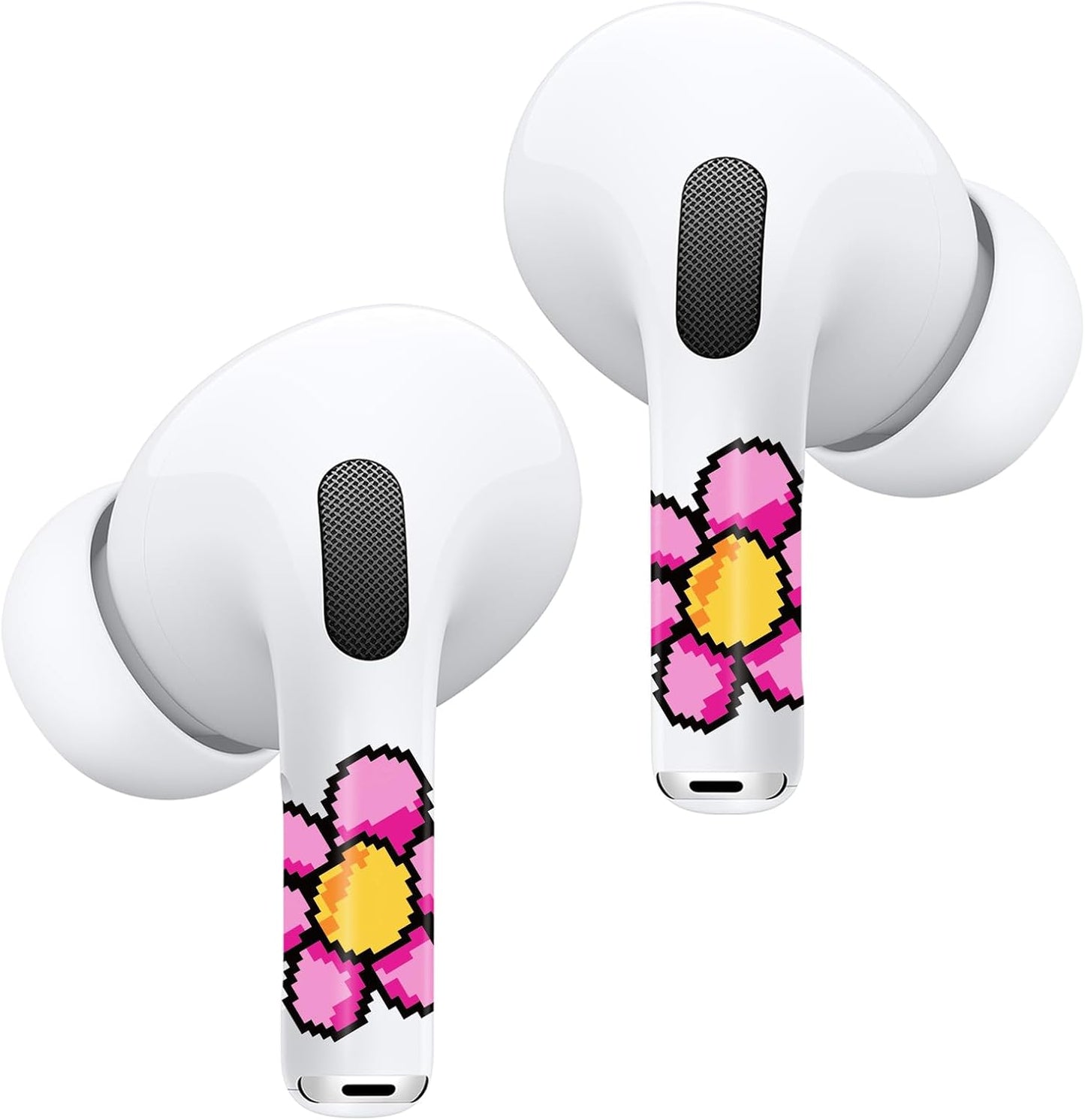 ROCKMAX for AirPods Pro 2 Skin Accessories,Pink Flower Sticker Wrap for AirPods, Unique Gifts for Women and Girls, Customized Tattoos Compatible to AirPods Pro 2nd Generation Case Cover