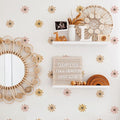 Daisy Wall Decals Boho Flower Wall Stickers 72 PCS for Girls Room Playroom Nursery, Removable Daisy Wall Decal Boho Peel and Stick Kids Room Decor Vinyl Murals DIY Decorations (12 Sheets)
