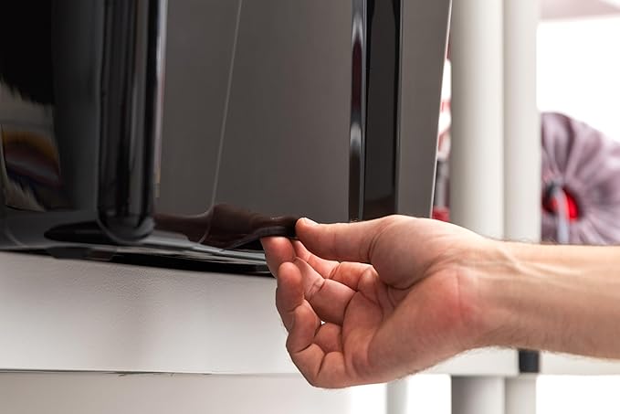 IRIS USA 40 Qt Stackable Plastic Storage Bins with Lids, 6 Pack - BPA-Free, Made in USA - Garage Organizing Solution, Latches, Durable Nestable Containers, Secure Pull Handle - Black