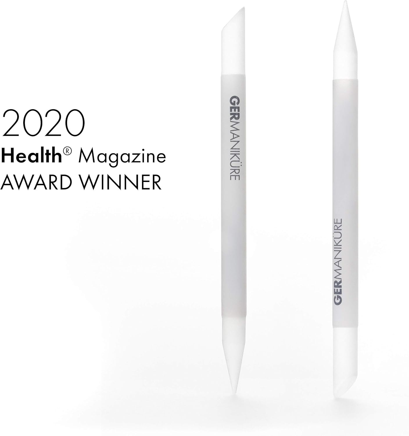 GERMANIKURE 2 Pc Glass Bundle - Crystal Glass Cuticle Stick & I'm Too Pretty to Work Nail File in Suede Sleeves – Handmade in Czech Republic – Pro Manicure Supplies – Cuticle Pusher, Callous Remover