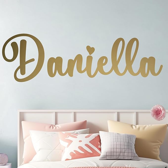 Custom Letters Wall Decals | Personalized Name with Fancy Font | Baby & Kids Room Decor | Multiple Colors (Cursive Fancy)