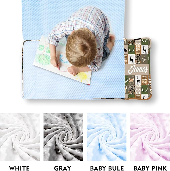 Personalized Toddler Nap Mats for Preschool, Custom Name Kids Sleeping Bag for Daycare, Roll Up Sleeping Mat with Removable Pillow and Soft Dot Minky Blanke for Boys Camping Travel