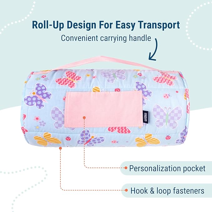 Wildkin Kids Original Nap Mat – Cozy Kids Sleep Mat with Pillow, ideal for School & Travel