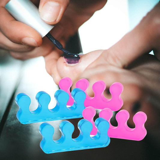 SUNFATT Toe Separators for Women,Toe Spacers for Women,Repeatable Washable Toe Separators,Toe Separators for Nail Polish Application,Soft Gel Pedicure Tools.