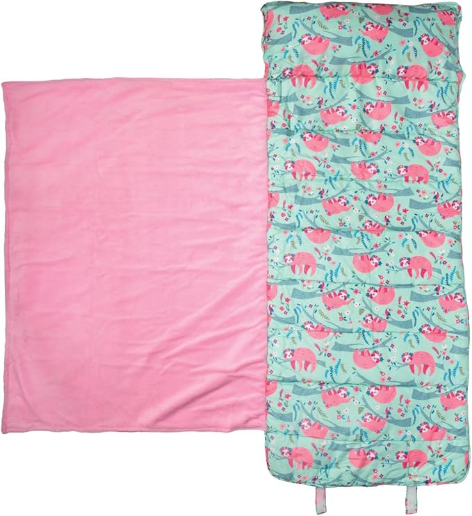 Stephen Joseph, Toddler All Over Print Nap Mat with Soft Blanket and Removable Pillow for Boys & Girls, Kids Sleeping Bag for Elementary, Daycare, Preschool with Carry Handle