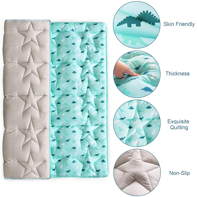 Baby Play Mats for Floor, 59x59 Inch Thicker and Larger Soft Cushioning Playmats for Babies and Toddlers, Foldable Washable Baby Playpen Mat,