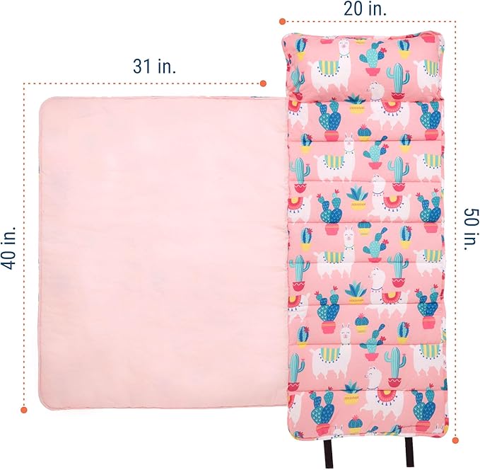 Wildkin Kids Original Nap Mat – Cozy Kids Sleep Mat with Pillow, ideal for School & Travel