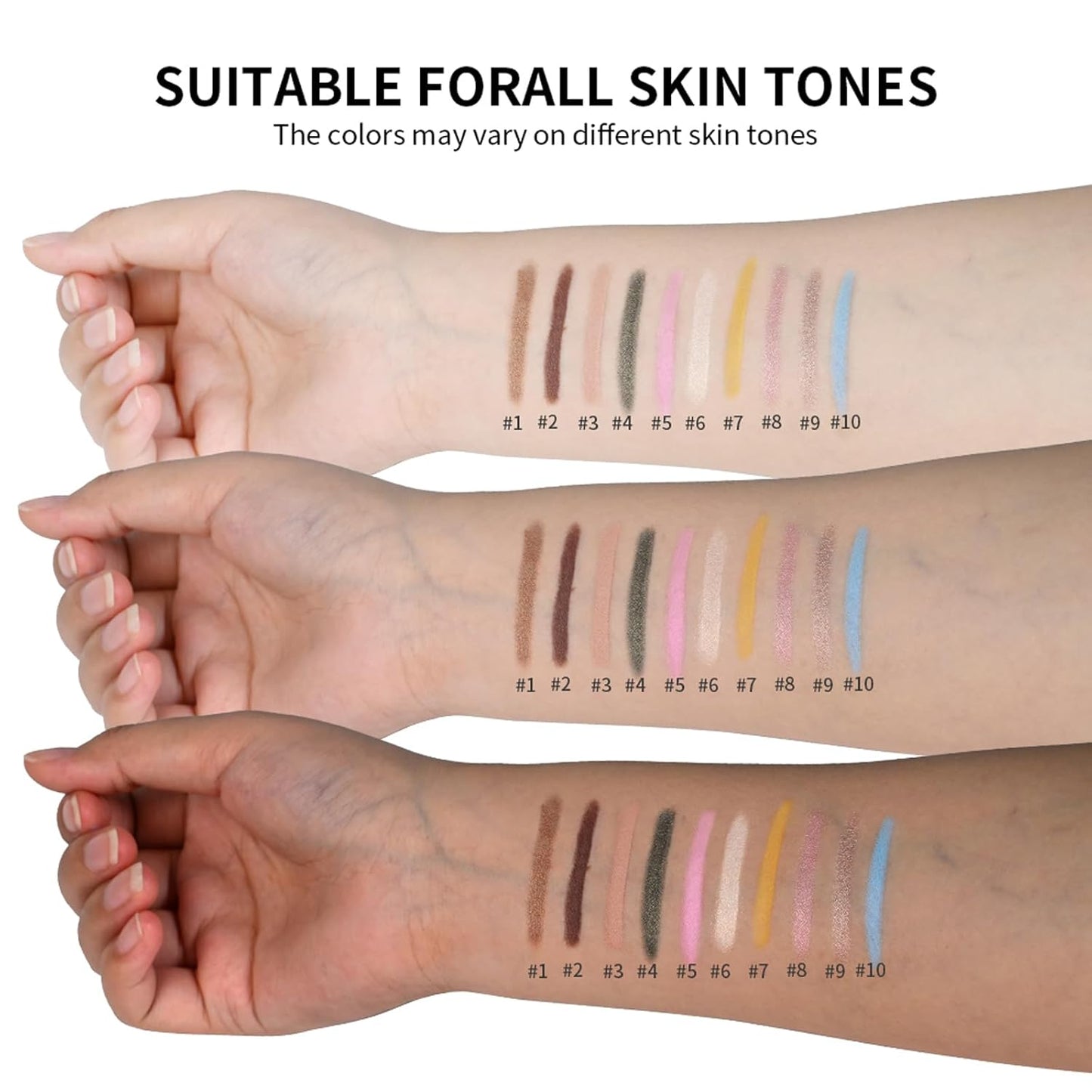 Eyeshadow Stick, Shimmer and Matte Cream Eye Shadow Brightener Sticks Eyeliner Pencil Crayon, Waterproof Long Lasting Eye Highlighter Stick Makeup,0.056 Oz(#2-Pecan)