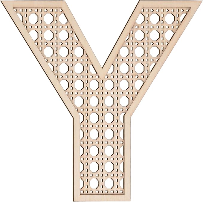 She Love Large Boho Wooden Rattan Letters 12 inch for Nursery Decor Wood Letter Y Wall Decors for Baby Girl Boy Bedroom Home Rustic Name Sign Birthday Wedding Decorative letters