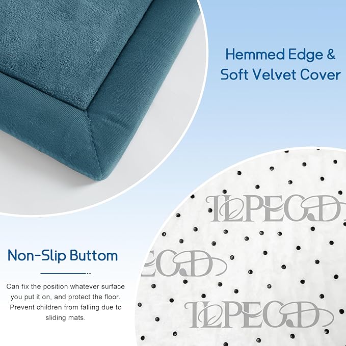 Baby Play Mat 1.2" Thick Memory Foam Nursery Rug Area Rug, 9’2” X 6’7” Yoga Mat Playmat Crawling Mat for Baby,Toddlers, Infants, Kids,Floor Mat Tatami Mat for Living Room with Non-Slip(Green)