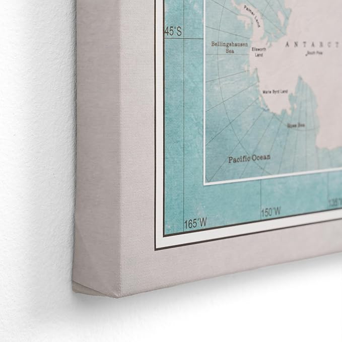 Canvas World Map with Cork Pin Board - English Lettering - Decorative Wall Decoration for All Rooms - Canvas Pictures with World Map Motif (70x50 cm, Pattern 11)