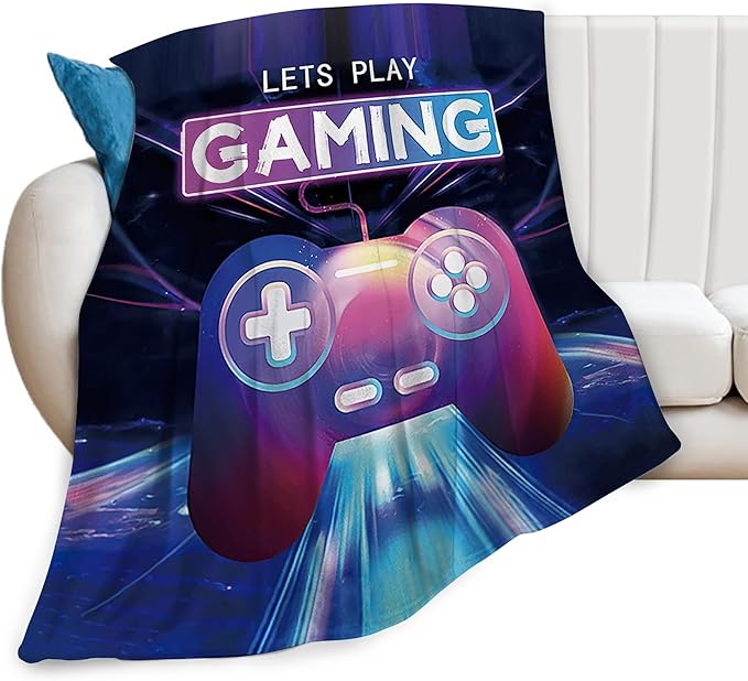 Game Blanket Game Gifts for Girls Boys Woman Kids Play Game Lover Throw Blankets Soft Blanket Warm Fleece Flannel Plush Blankets for Bed Sofa Couch 60"x80"