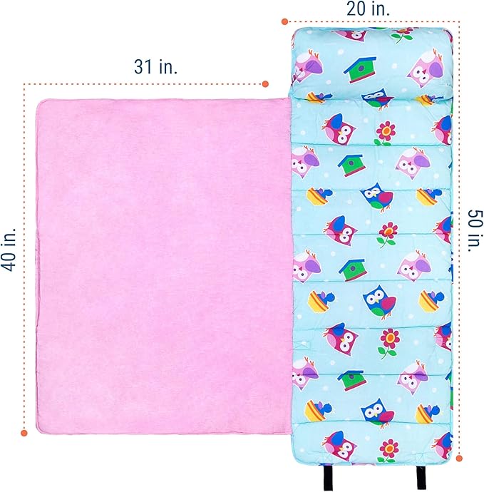 Wildkin Kids Original Nap Mat – Cozy Kids Sleep Mat with Pillow, ideal for School & Travel
