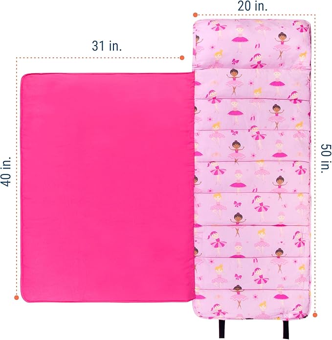 Wildkin Kids Original Nap Mat – Cozy Kids Sleep Mat with Pillow, ideal for School & Travel