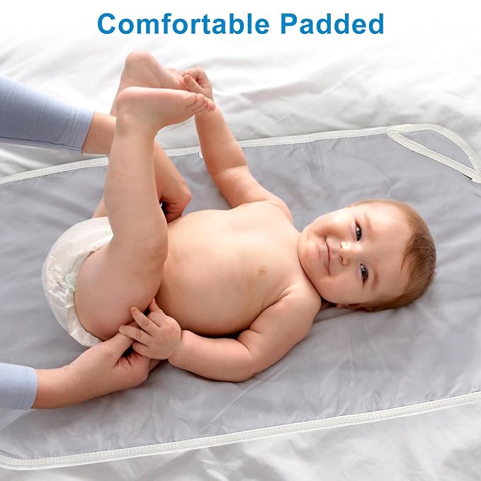 Accmor Portable Diaper Changing Pad, Foldable Waterproof Baby Changing Mat for Diaper Bag, Compact, Lightweight, Baby Changing Mat for Travel