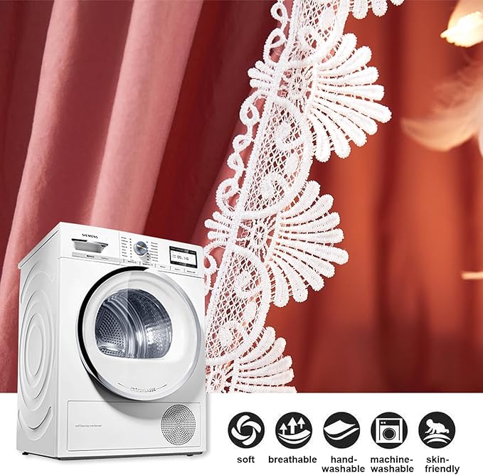 Kertnic Bed Canopy for Girls, Ruffled Soft Pink Princess Canopy Dreamy Bow Decor, Bed Canopies for Kids Room, Hanging Canopy Bedding Drapes Toddler Reading Nook Play Tent (Red Bean)