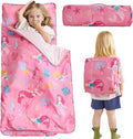 DJY Toddler Nap Mat,Kid Slumber Bag with Removable Pillow & Minky Blanket,Soft Sleeping Mat Perfect for Daycare,Preschool,Kindergarten,Travel