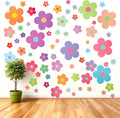 9 Sheets Colorful Daisy Wall Stickers, Removable Flowers Self-Adhesive Sticker, Cute PVC Floral Wall Decor, Aesthetic Gift for Girls Teen Nursery Bedroom Dorm Kindergarten