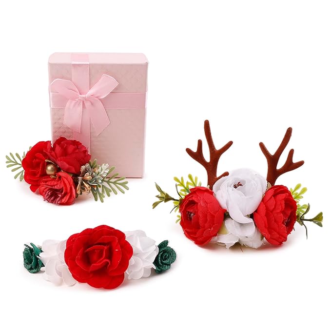 cherrboll 3pcs Baby Girl Headbands Flowers, Super Soft & Stretchy Nylon Floral Hairbands for Newborn Toddler