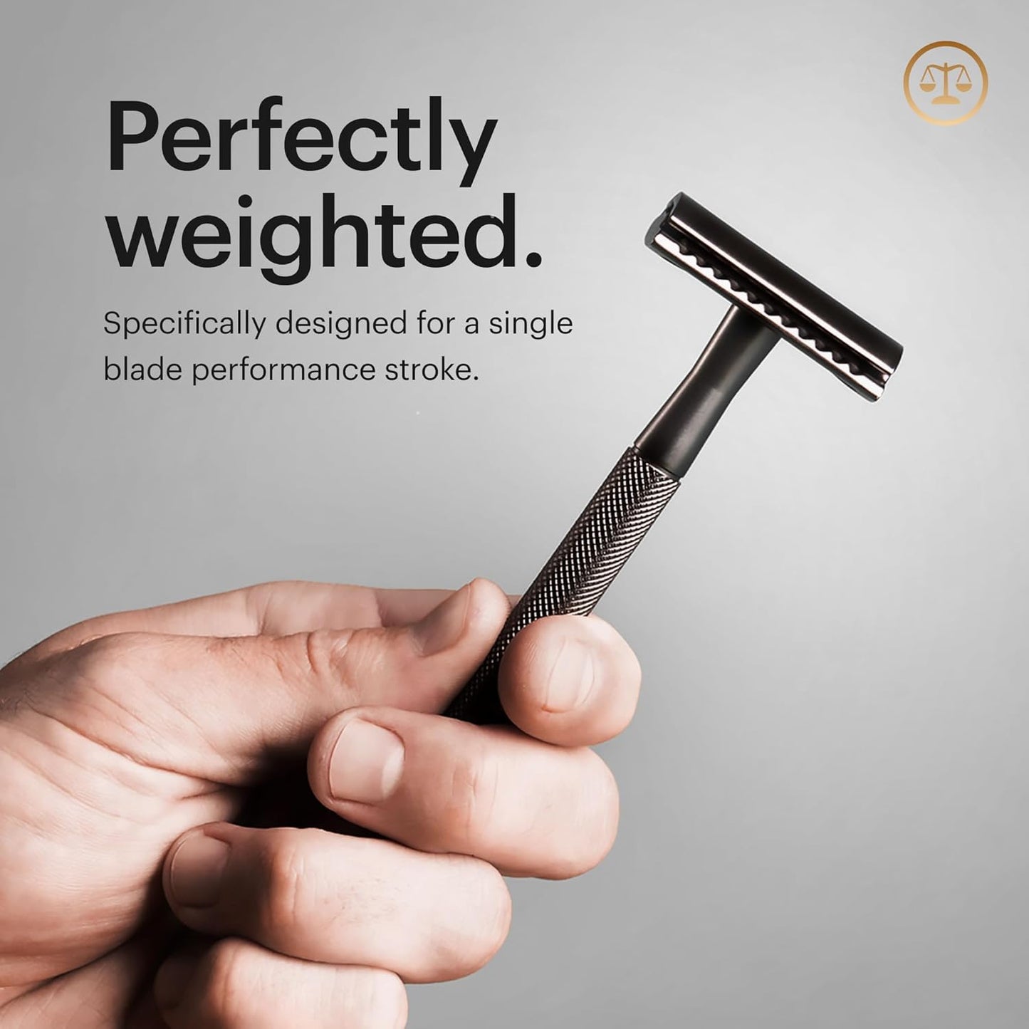 MANSCAPED® The Plow® 2.0 Premium Single Blade Double-Edged Safety Face Razor for Men