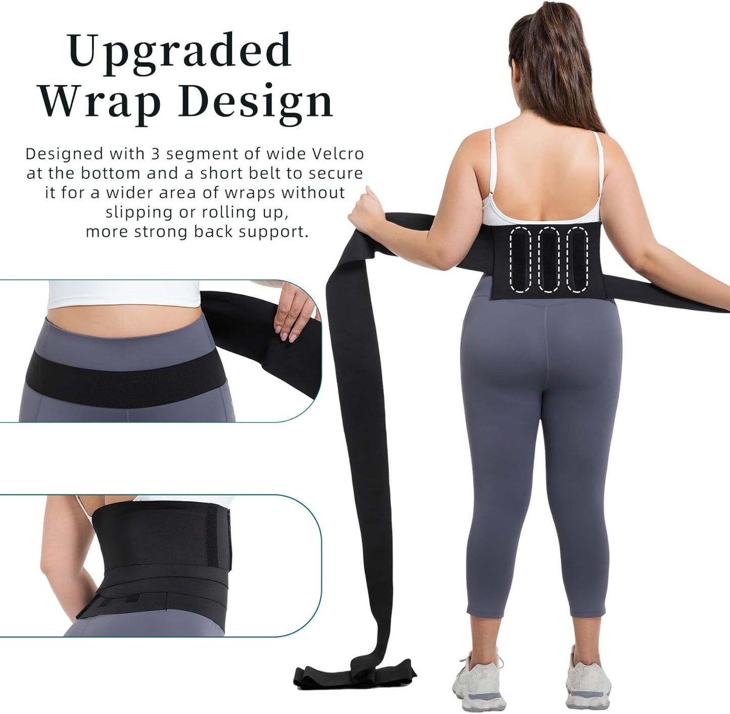 Waist Trainer for Women Plus Size 2025 Upgrade Adjust Stomach Bandage Band Long Torso Tummy Belly Body Shaper Waist Trimmer