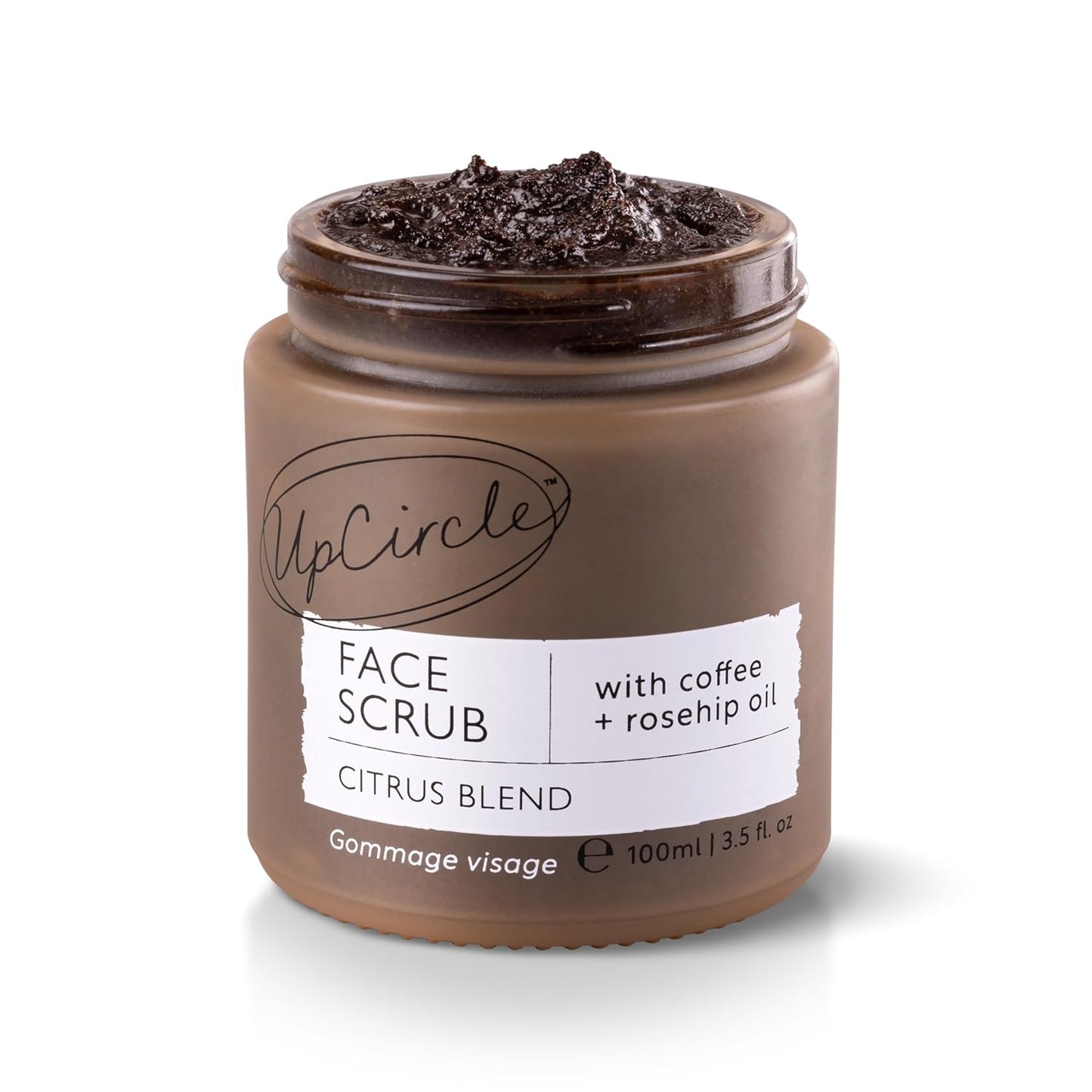 UpCircle Coffee Face Scrub - Citrus Blend For Normal + Dry Skin 3.5oz- Shea Butter, Coconut + Rosehip Oil - Natural, Vegan Face Exfoliator For Soft, Smooth Skin