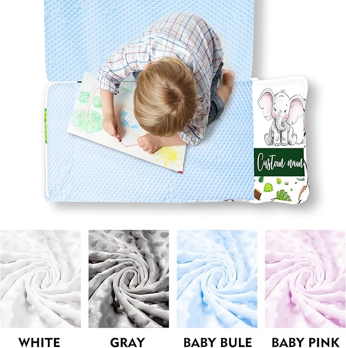 Personalized Toddler Nap Mats for Preschool, Custom Name Kids Sleeping Bag for Daycare, Roll Up Sleeping Mat with Removable Pillow and Soft Dot Minky Blanke for Boys Camping Travel