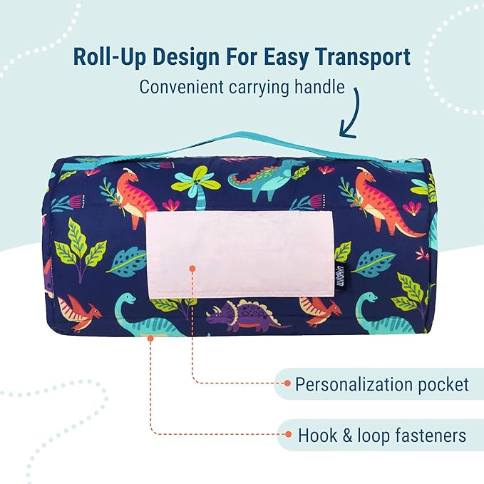 Wildkin Kids Original Nap Mat – Cozy Kids Sleep Mat with Pillow, ideal for School & Travel
