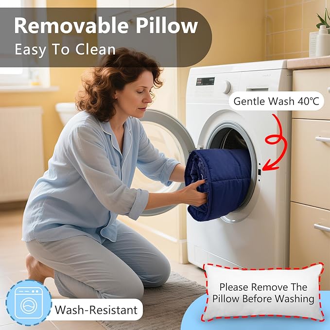 Primlect Toddler Nap Mat with Removable Pillow and Fleece Blanket, Extra Large 55''x35'' Sleeping Bag, Washable, Light, Easy to Roll up, Perfect for Daycare, Preschool, Kindergarten, Travel