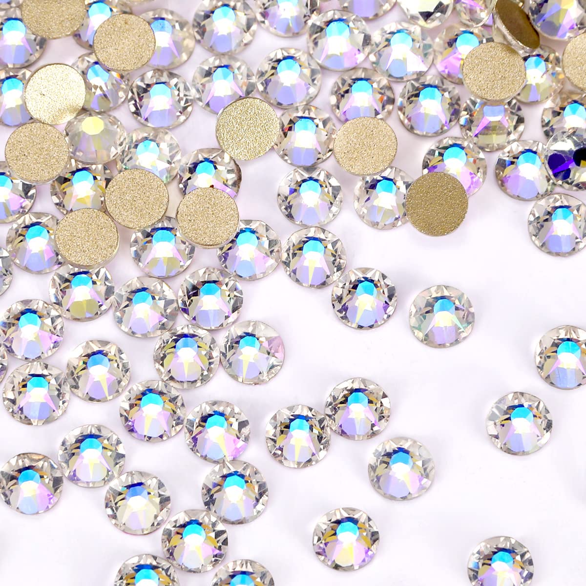 Novani Moon Night Rhinestones 288pcs Flat Back Round Rhinestone Style 2088 Sparkly Crystal Gemstones for Nail Art and Crafting SS30,6.4-6.6mm