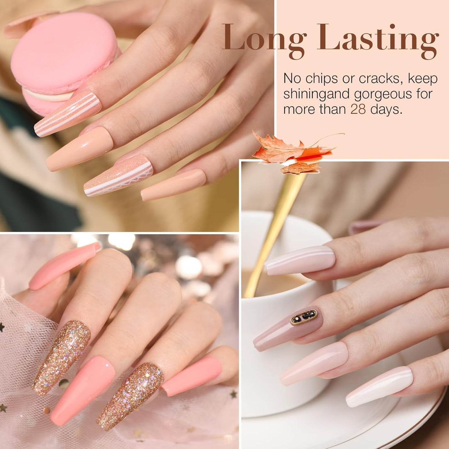 AZUREBEAUTY 30Pcs Dip Powder Nail Kit Starter with Nail Sticks, Nude Skin Tones Neutral Pink 8 Colors Dipping Liquid Set Matte Top Coat for Nail Art Manicure Salon DIY Home