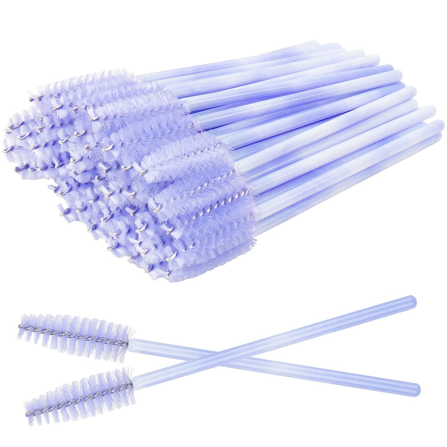 300 Disposable Mascara Wands Eyelash Brush Spoolies for Eye Lash Extension Eyelash Extension Supplies Makeup Tools Accessories (New Light Purple-300 pcs)
