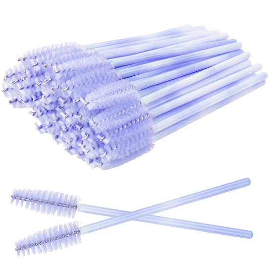 300 Disposable Mascara Wands Eyelash Brush Spoolies for Eye Lash Extension Eyelash Extension Supplies Makeup Tools Accessories (New Light Purple-300 pcs)