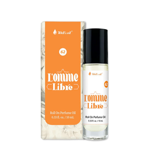 Well's Oil Roll-On Perfume Oil (L'omme Libre) | Watery Notes | Long-Lasting | Paraben-Free | 0.33 Fl Oz / 10 ml