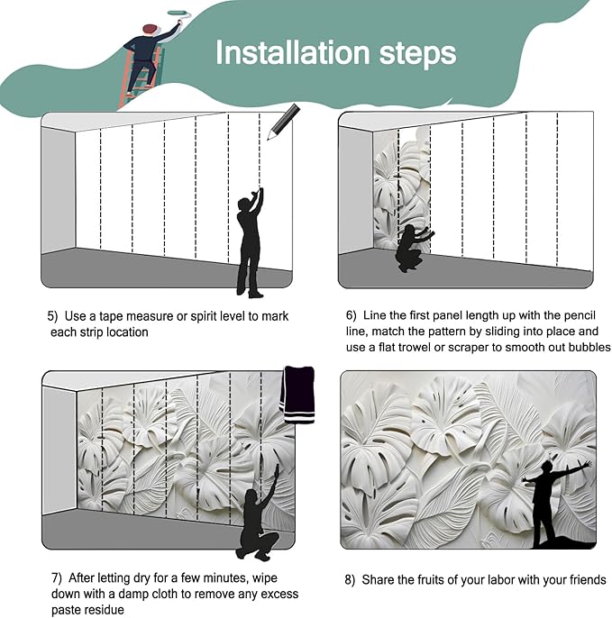 -3D Plant Living Room Wallpaper XT22 L 180" x 115"