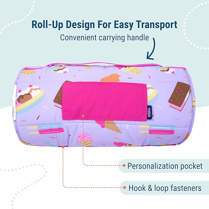 Wildkin Kids Original Nap Mat – Cozy Kids Sleep Mat with Pillow, ideal for School & Travel