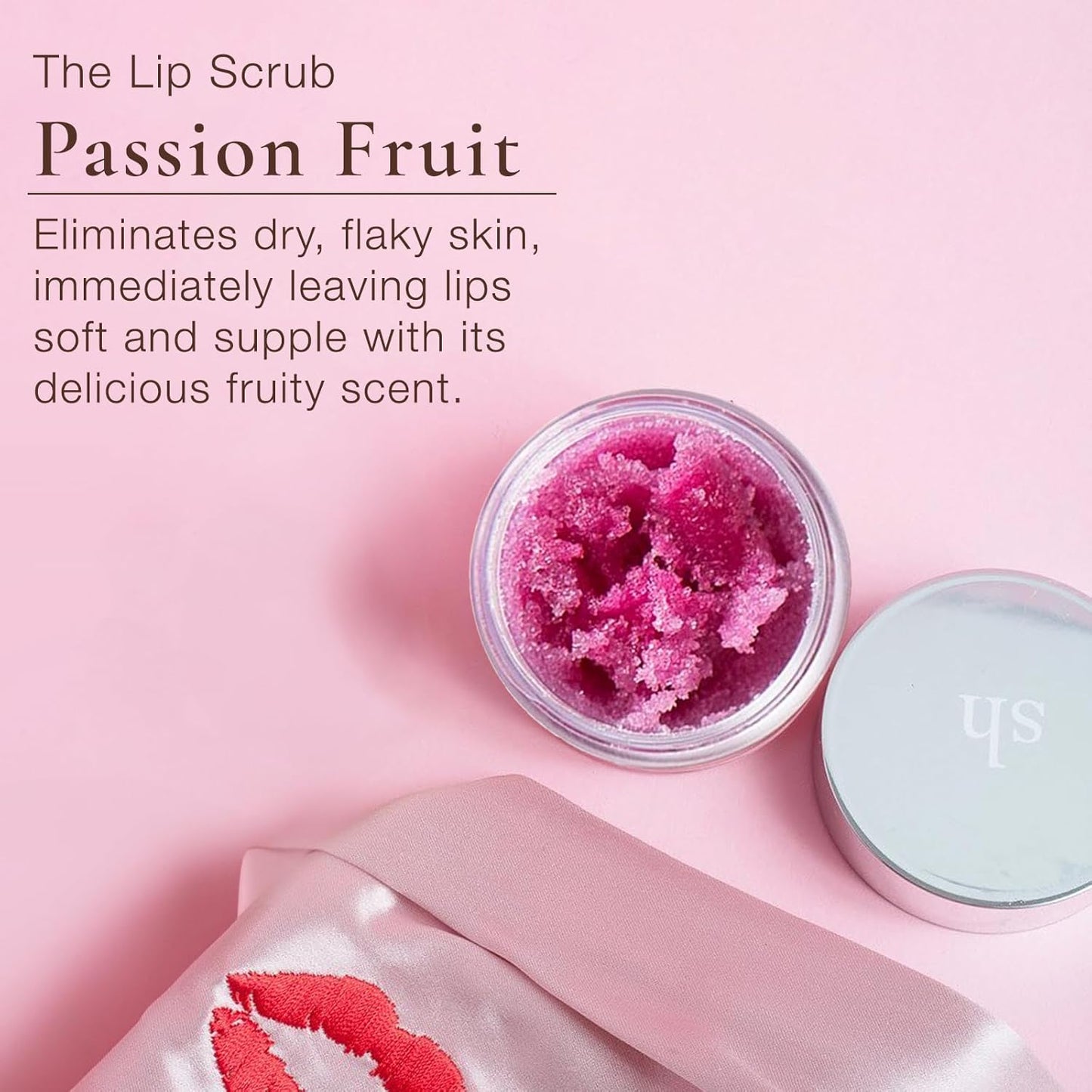 Sara Happ The Passion Fruit Lip Scrub - Gently Exfoliate, Polish, and Revitalize Dry Lips with Sugar Crystals, Jojoba, and Grape Oils. Vegan, 0.5 oz