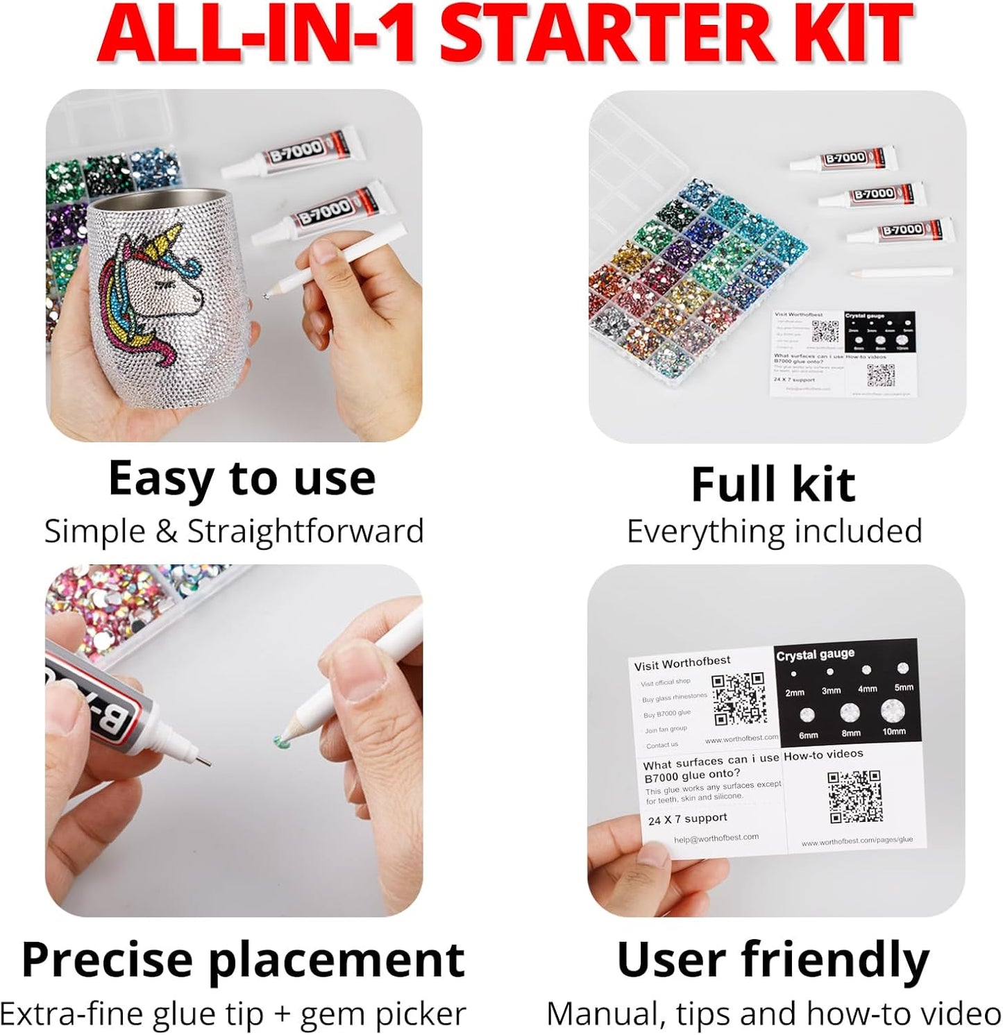 30000Pcs Resin Rhinestones for Crafting Bedazzling, Red Flatback Gems Jewels Rinestones for Crafts Clothing Clothes Shoes Fabric Tumblers Cups, Sparkly Red Flat Back Bedazzled Diamond with b 7000 Glue