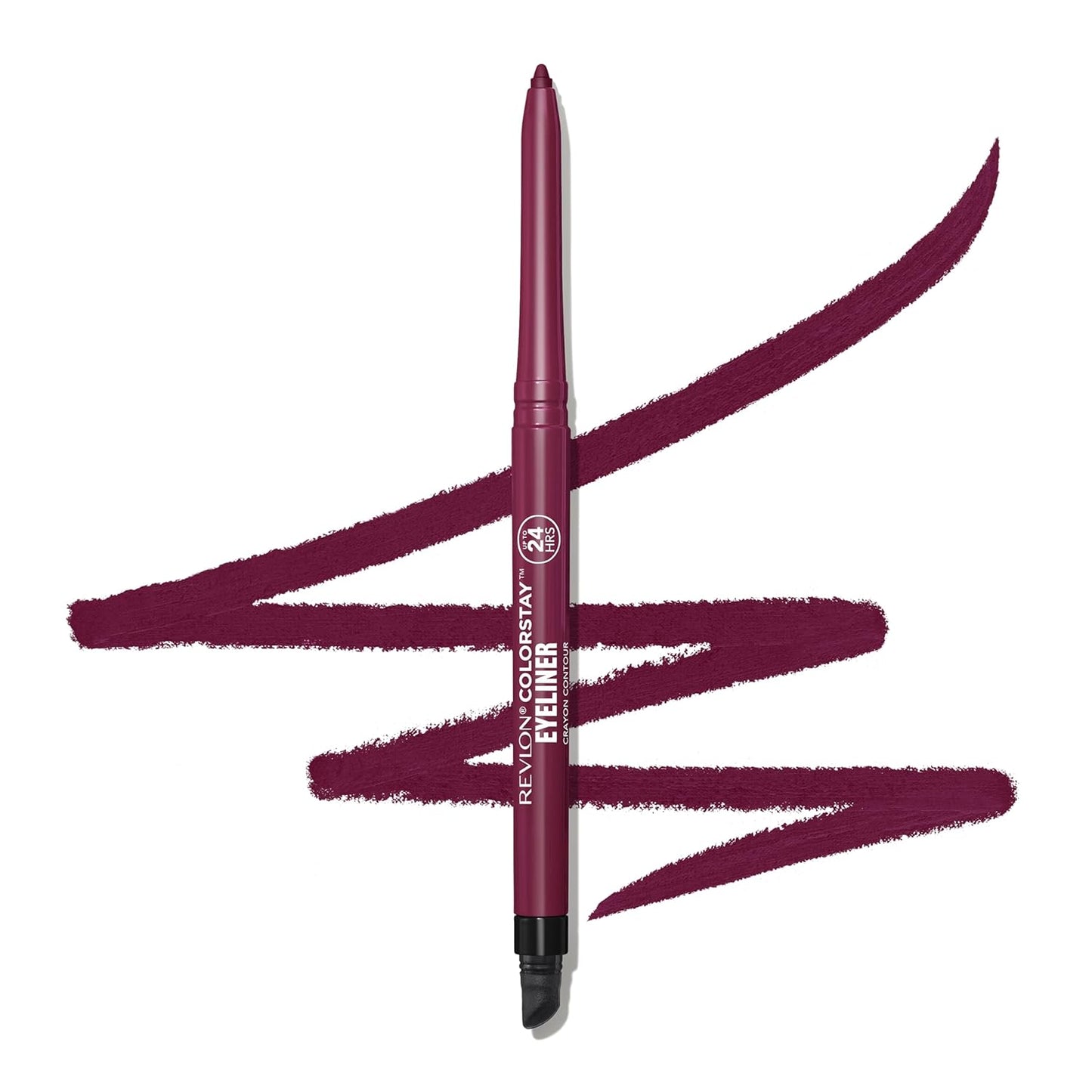 REVLON ColorStay Pencil Waterproof Eyeliner, Smudge-Proof, Eye Makeup with Built-In Sharpener, 211 Cherry, 0.01 oz