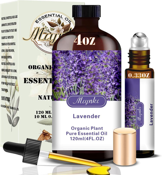 Lavender Essential Oil-Lavender Fragrance Oil 4.33oz (130ml)-100% Pure Natural Scent for Diffusers, Candles, Soap Making & Aromatherapy-Relaxing Home & Gift Essential Oil for Bath, Massage