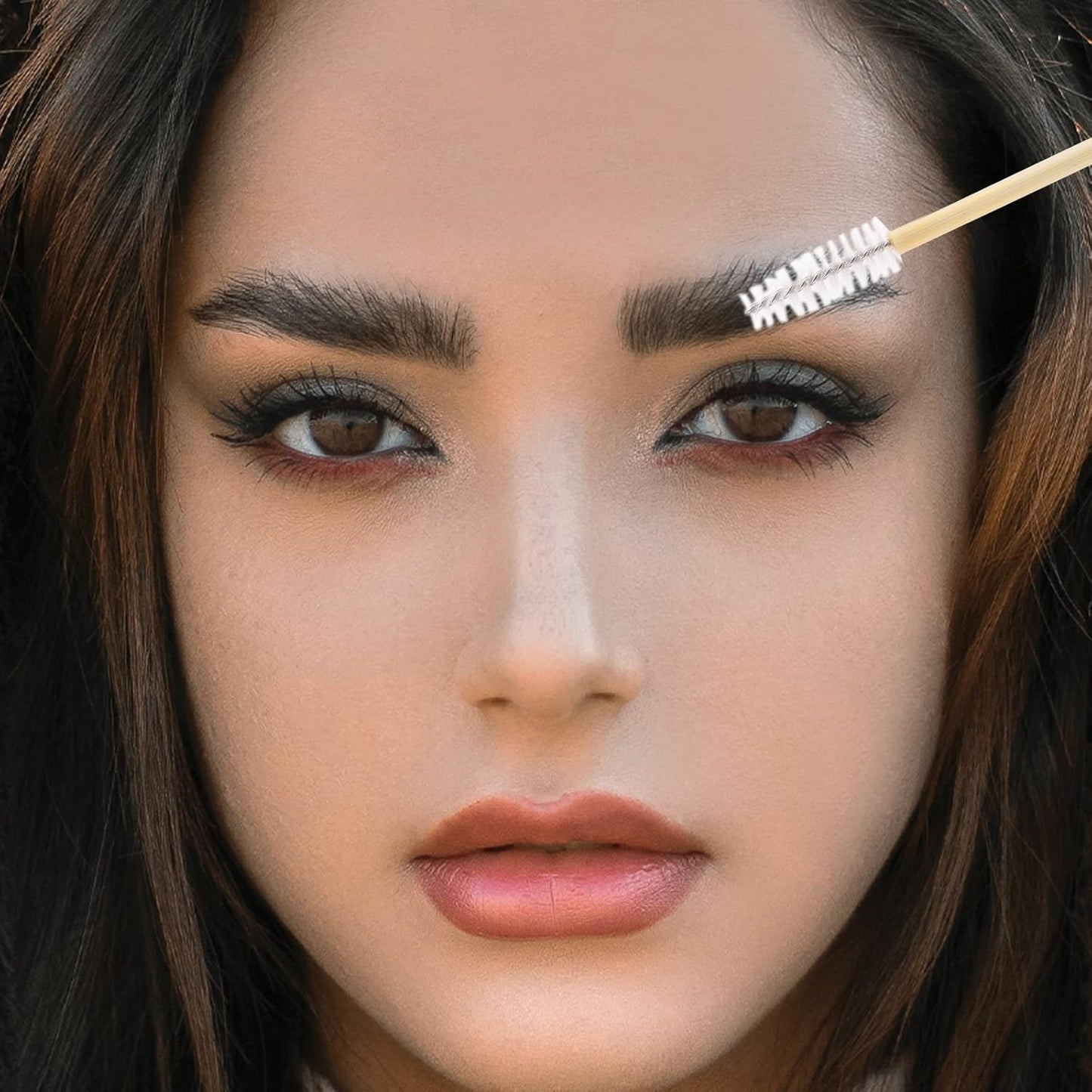 Tbestmax 150 Disposable Mascara Wands Eyelash Brush Spoolies for Eye Lash Extension Eyebrow Bamboo Stick White